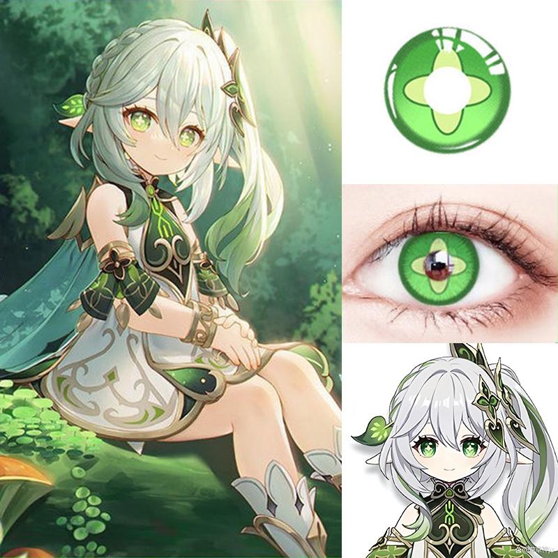 2pcs/1par Graded Colored Contact Lens Colorido Anime Pupil Genshin Nahida Hutao Cosplay