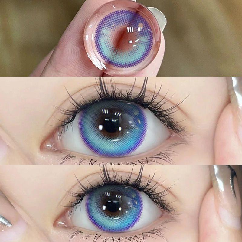1 par de lentes de contato coloridas Yashiro Nene Cosplay 12 meses