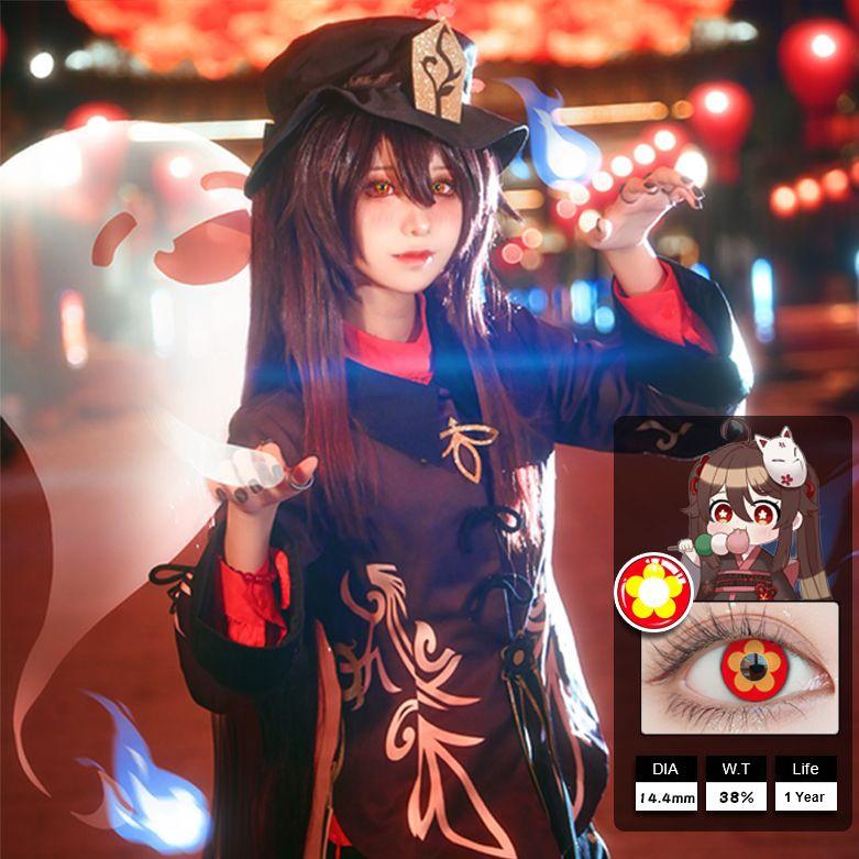 2pcs/1par Graded Colored Contact Lens Colorido Anime Pupil Genshin Nahida Hutao Cosplay