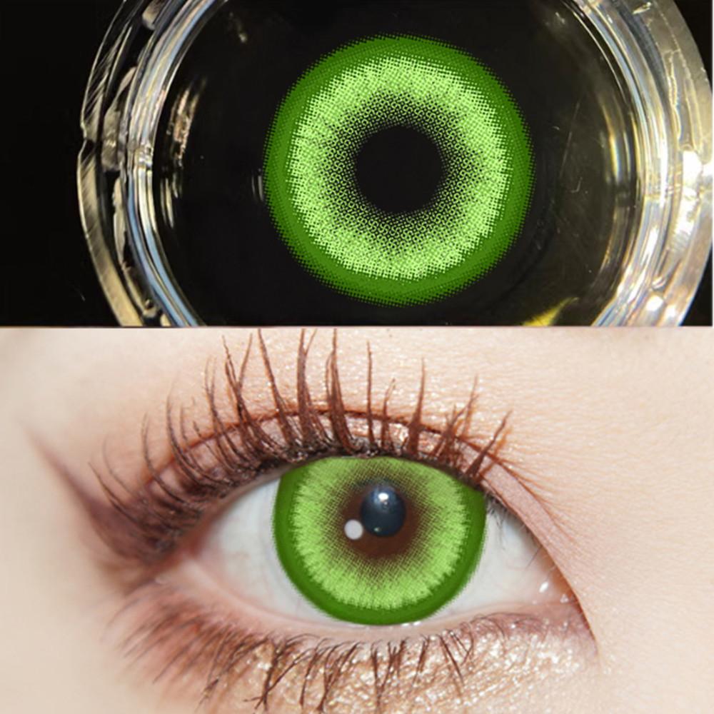 JeweLens Cosplay Color Contact Lenses Halloween Anime Softlens Koi Green Pupil