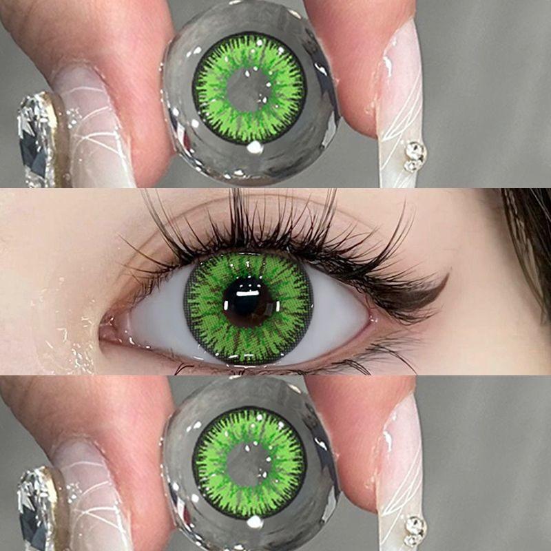 JeweLens Cosplay Color Contact Lenses Halloween Anime Softlens Koi Green Pupil