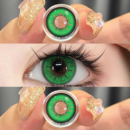 JeweLens Cosplay Color Contact Lenses Halloween Anime Softlens Koi Green Pupil