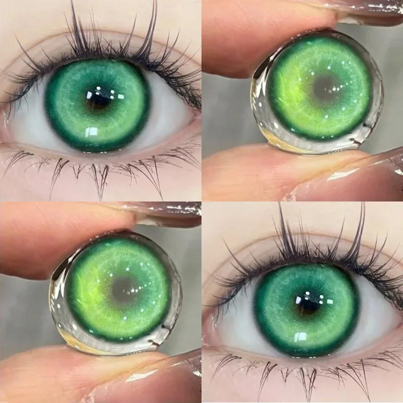 JeweLens Cosplay Color Contact Lenses Halloween Anime Softlens Koi Green Pupil